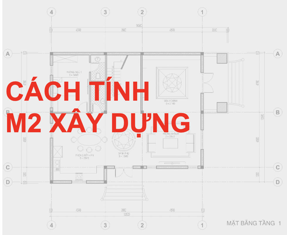 Cách tính diện tích xây dựng theo giọt gianh mái
