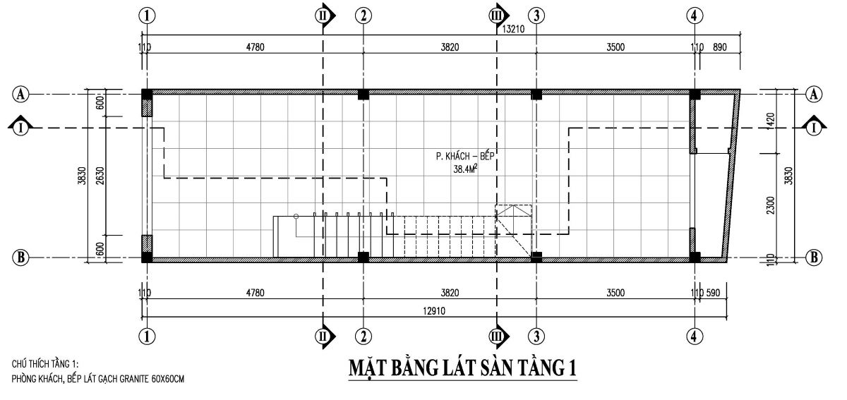 bản vẽ nhà phố 50m2 3 tầng 1 tum 10