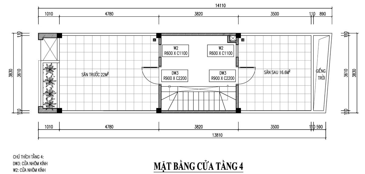 bản vẽ nhà phố 50m2 3 tầng 1 tum 17
