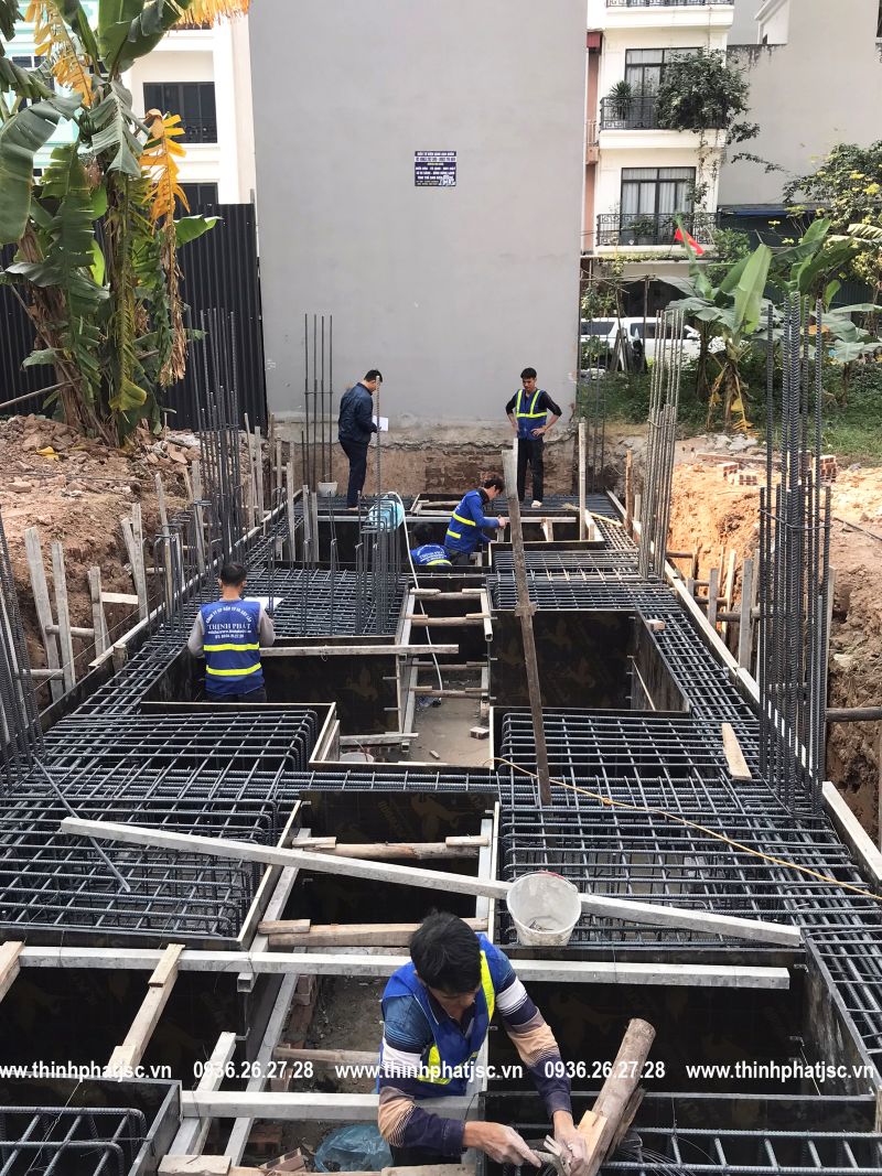 xây nhà trọn gói quận Hà Đông anh long yên nghĩa móng 9