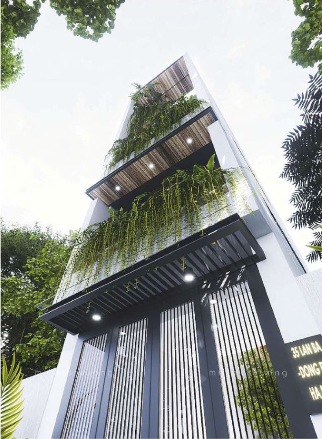 thiết kế phối cảnh nhà phố 4 tầng 2