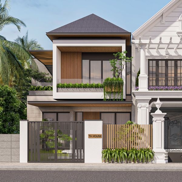 Thiết Kế Biệt Thự Hiện Đại 2 Tầng Mái Nhật 10x15m