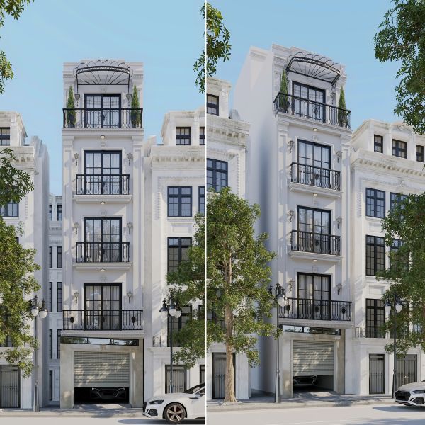 Bản vẽ thiết kế nhà 40m2 theo phong cách tân cổ điển