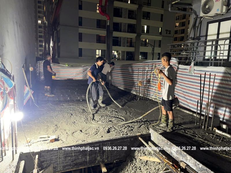 Hoàn thành đổ bê tông mái 2 công trình Minh Khai 30/04/2026